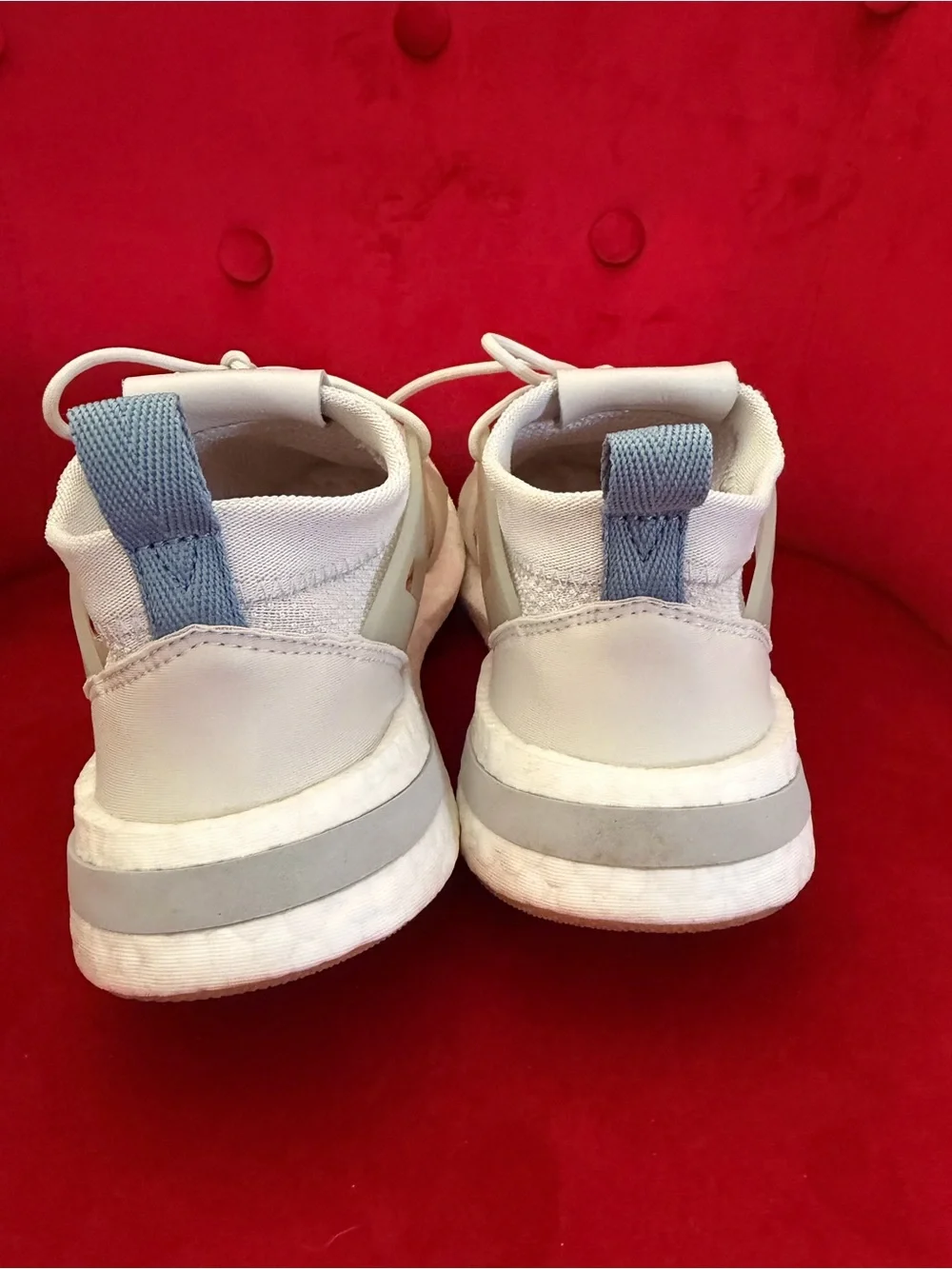 adidas Kids Sneakers in Light Gray and Coral